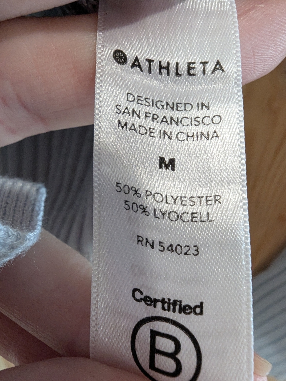 Athleta Light Blue Ribbed Knit Long Sleeve Top - Picture 9 of 9